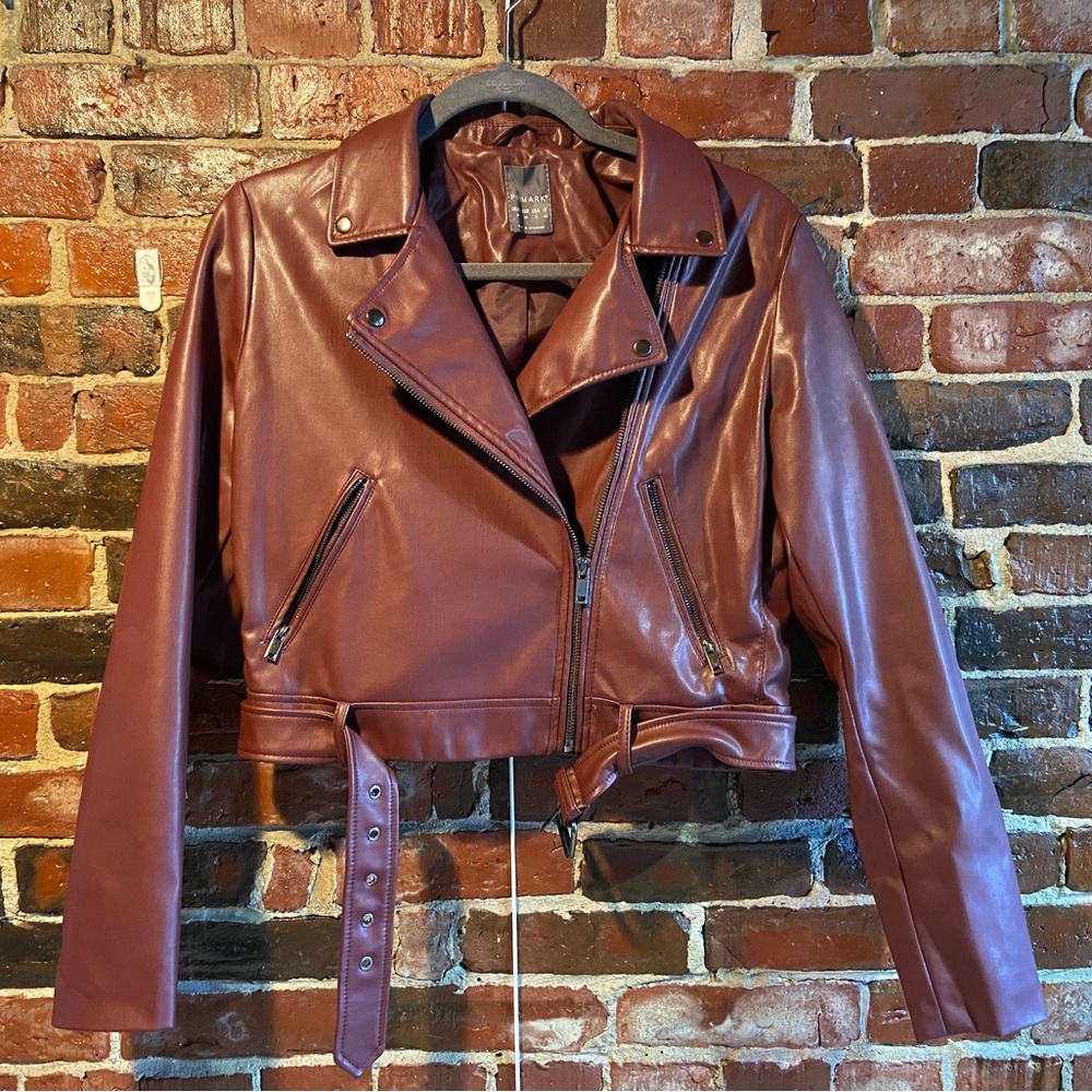Cropped Pleather Jacket